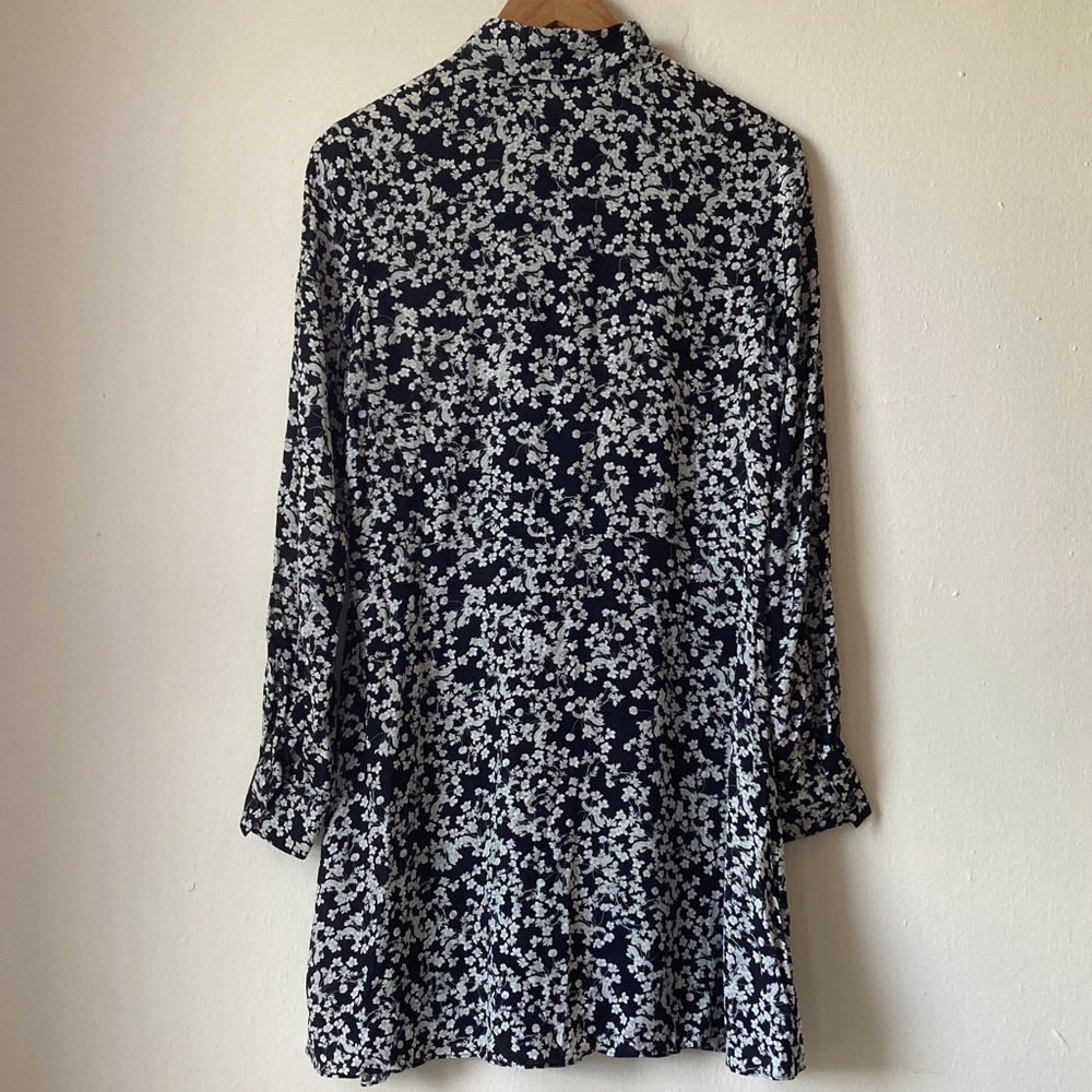 & Other Stories Black and White Floral Shirt Dress Size 10 - Picture 11 of 16